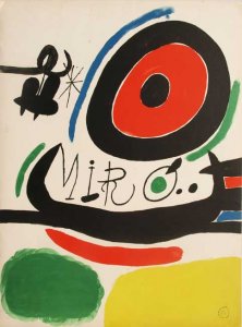 Cartel Para La Exposición De Tres Libros De Joan Miró En Osaka